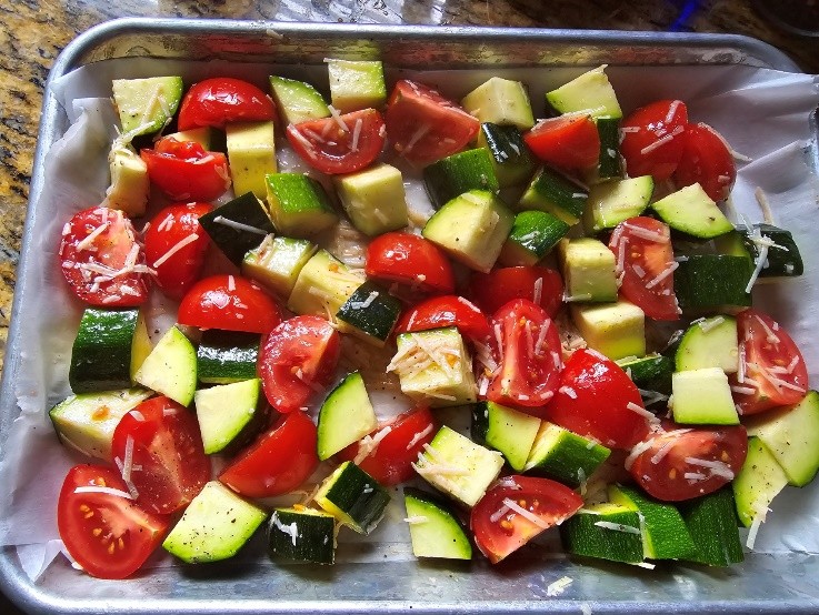 Parmesan Roasted Tomatoes and&nbsp;Zucchini